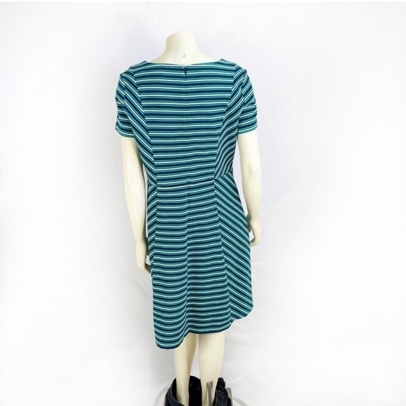 Talbots Striped Fit & Flare Dress size L - Picture 4 of 7